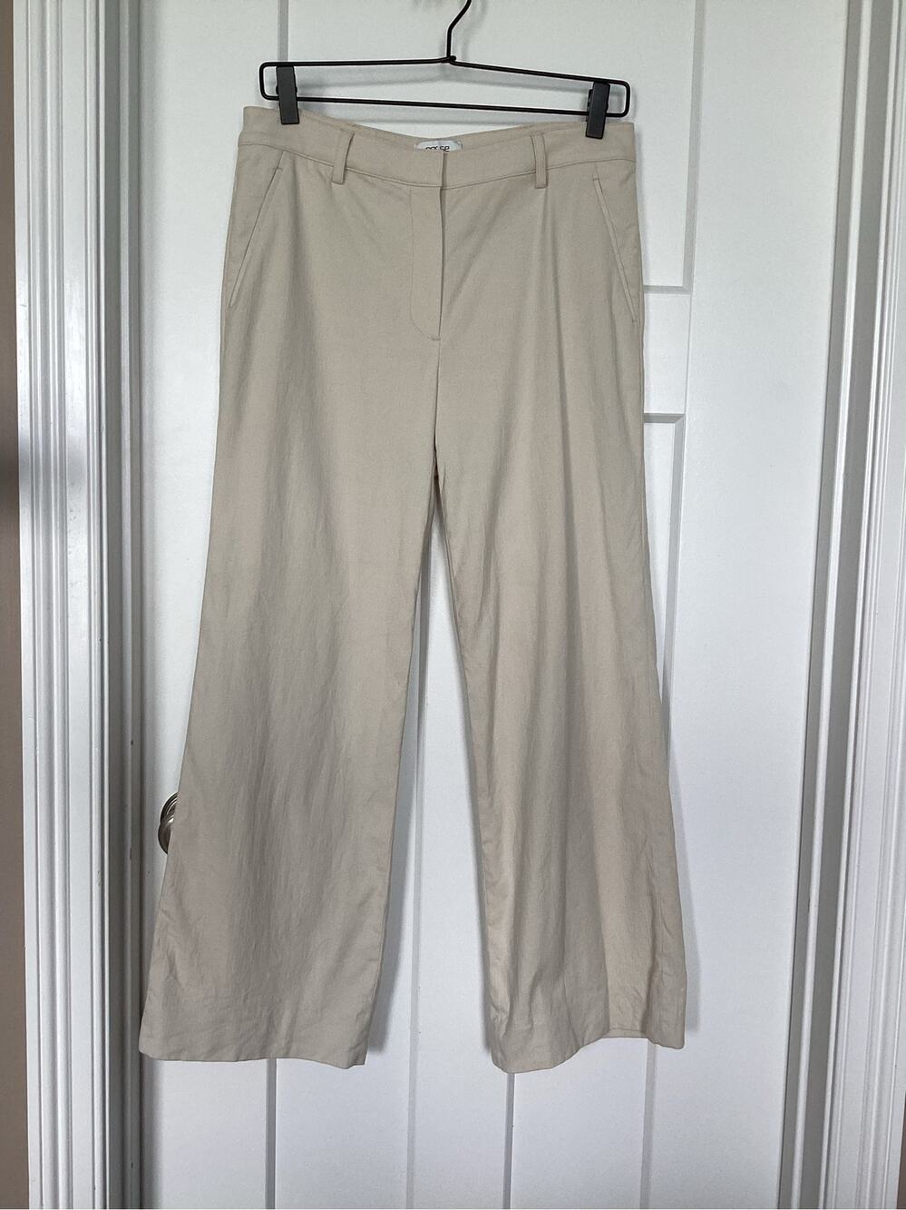 Per Se by Carlisle Women's Size 4 Beige Wide Leg trouser Pants career office